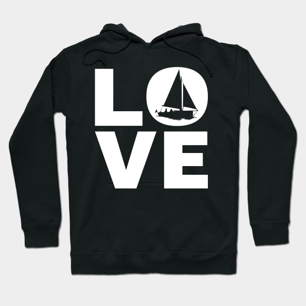 Love Sailing Gift For Sailors Hoodie by OceanRadar